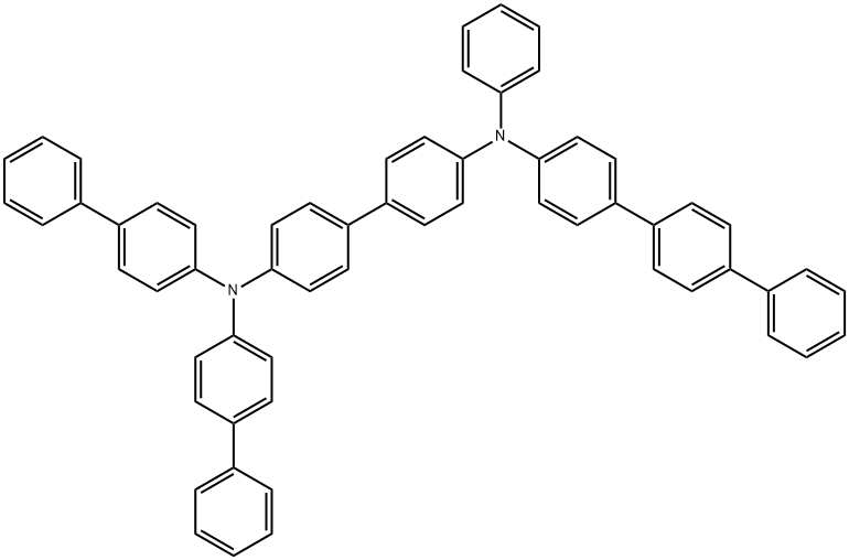 N4,N4-二([1,1'-联苯]-4-基)-N4'-([1,1':4',1''-三联苯]-4-基)-N4'-苯基-[1,1'-联苯]-4,4'-二胺 结构式