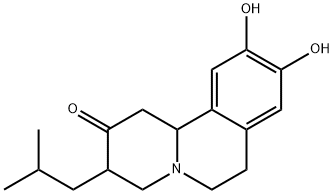 9,10-二羟基-3-异丁基-3,4,6,7-四氢-1H-吡啶[2,1-A]异喹啉-2(11BH)-酮 结构式