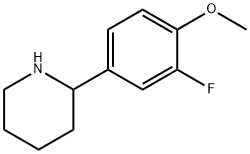 2-(3-fluoro-4-methoxyphenyl)piperidine Structure
