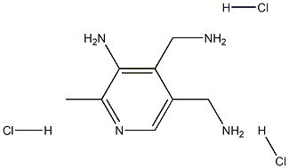 3-amino-4,5-bis(aminomethyl)2-methylpyridine trihydrochloride Struktur