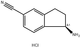 (R)-1-氨基-2,3-二氢-1H-茚-5-甲腈盐酸盐, 903556-00-3, 结构式