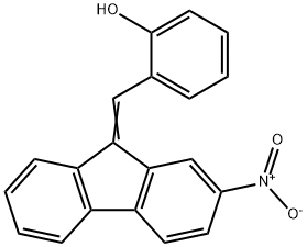 2-[(2-Nitro-9H-fluorene-9-ylidene)methyl]phenol, 906440-37-7, 结构式