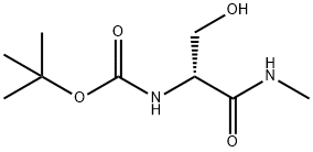 (R)-tert-butyl 3-hydroxy-1-(methylamino)-1-oxopropan-2-ylcarbamate Struktur