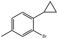 2-bromo-1-cyclopropyl-4-methylbenzene, 90841-16-0, 结构式