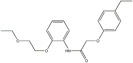 N-[2-(2-ethoxyethoxy)phenyl]-2-(4-ethylphenoxy)acetamide Structure