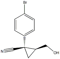 (1R,2S)-1-(4-bromophenyl)-2-(hydroxymethyl)cyclopropanecarbonitrile 结构式