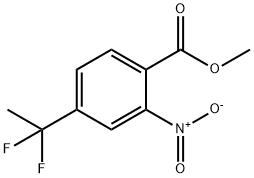4-(1,1-difluoro-ethyl)-2-nitro-benzoic acid methyl ester 结构式