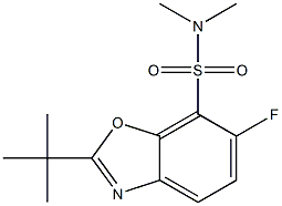 2-tert-butyl-6-fluoro-N,N-dimethylbenzo[d]oxazole-7-sulfonamide 结构式