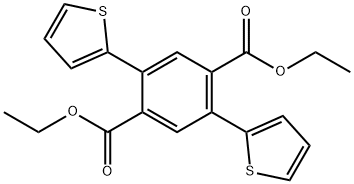 Diethyl 2,5-di(thiophen-2-yl)terephthalate Struktur