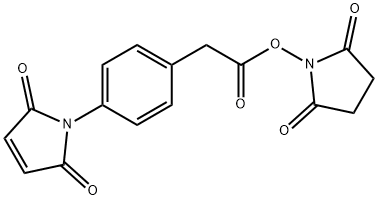 2-(4-马来酰亚胺基苯基)乙酸(N-羟基琥珀酰亚胺)酯, 91574-33-3, 结构式