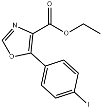5-(4-Iodophenyl)-oxazole-4-carboxylic acid ethyl ester 化学構造式