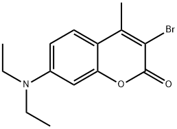 3-bromo-4-methyl-7-(diethylamino)-coumarin, 92295-93-7, 结构式