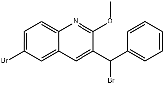 6-Bromo-3-(bromo(phenyl)methyl)-2-methoxyquinoline,924632-90-6,结构式