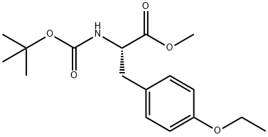 L-Tyrosine, N-[(1,1-dimethylethoxy)carbonyl]-O-ethyl-, methyl ester 化学構造式