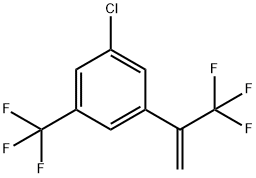 1-chloro-3-(trifluoromethyl)-5-(3,3,3-trifluoroprop-1-en-2-yl)benzene Struktur