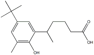 Benzenepentanoic acid, 5-(1,1-diMethylethyl)-2-
hydroxy-d,d-diMethyl 结构式