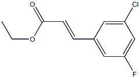 (E)-ethyl 3-(3-chloro-5-fluorophenyl)acrylate 结构式