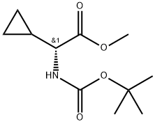 METHYL (2R)-2-{[(TERT-BUTOXY)CARBONYL]AMINO}-2-CYCLOPROPYLACETATE Structure
