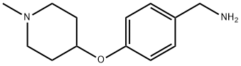 {4-[(1-methylpiperidin-4-yl)oxy]phenyl}methanamine Structure
