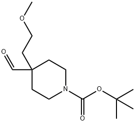 TERT-BUTYL 4-FORMYL-4-(2-METHOXYETHYL)PIPERIDINE-1-CARBOXYLATE,943515-18-2,结构式