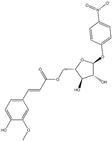4-Nitrophenyl 5-O-trans-feruloyl-a-L-arabinofuranoside Structure
