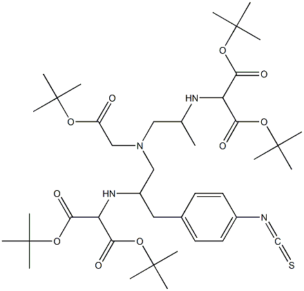 {[2-(bis-tert-butoxycarbonylmethylamino)-3-(4-isothiocyanatophenyl)propyl]-[2-(bis-tert-butoxycarbonylmethylamino)propyl]amino}acetic acid tert-butyl ester,945528-83-6,结构式