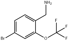 4-bromo-2-(trifluoromethoxy)benzenemethan amine Struktur