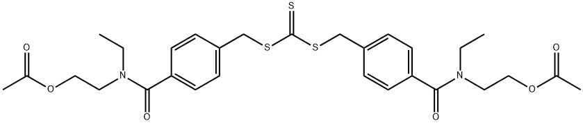 BIS{4-[ETHYL-(2-ACETYLOXYETHYL)CARBAMOYL]BENZYL} TRITHIOCARBONATE,948877-08-5,结构式