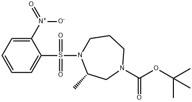 (S)-tert-Butyl 3-methyl-4-((2-nitrophenyl)sulfonyl)-1,4-diazepane-1-carboxylate Structure