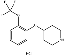 4-[2-(Trifluoromethoxy)phenoxy]piperidine hydrochloride Struktur