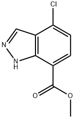 4-氯-1H-吲唑-7-羧酸甲酯, 952479-72-0, 结构式