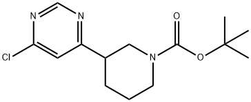4-Chloro-6-(N-Boc-piperidin-3-yl)pyrimidine, 954232-49-6, 结构式