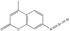 7-azido-4-methylcoumarin Struktur