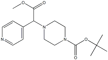 2-(4-Boc-piperazino)-2-(4-pyridyl)acetic  acid  methyl  ester Structure