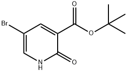 5-bromo-1,2-dihydro-2-oxo-3-pyridinecarboxylic acid, t-butyl ester 结构式