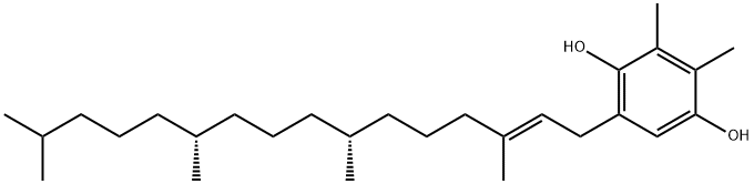 1,4-Benzenediol, 2,3-dimethyl-5-[(2E,7R,11R)-3,7,11,15-tetramethyl-2-hexadecen-1-yl]- 化学構造式