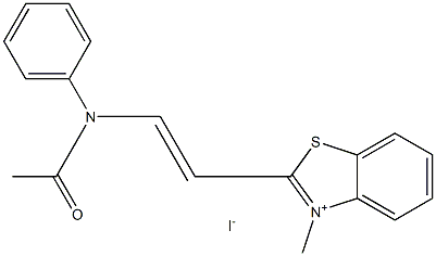 3-甲基-2-(2-乙酰苯胺基乙烯基)苯并噻唑碘化物,,结构式