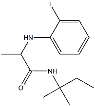 2-[(2-iodophenyl)amino]-N-(2-methylbutan-2-yl)propanamide Struktur