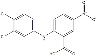 2-[(3,4-dichlorophenyl)amino]-5-nitrobenzoic acid,,结构式