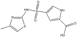 4-[(4-methyl-1,3-thiazol-2-yl)sulfamoyl]-1H-pyrrole-2-carboxylic acid Structure