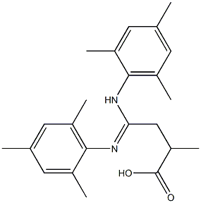 2-Methyl-4-(2,4,6-trimethylphenylamino)-4-(2,4,6-trimethylphenylimino)butanoic acid Struktur
