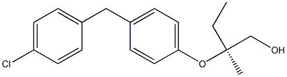 (S)-2-[4-(4-クロロベンジル)フェノキシ]-2-メチル-1-ブタノール 化学構造式