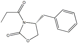 N-丙酰基-(4R)-苯甲基-2-噁唑烷酮, , 结构式