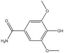 4-羟基-3,5-二甲氧基苯甲酰胺,,结构式
