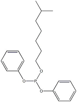 Diphenyl isooctyl phosphite 化学構造式