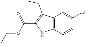 ETHYL 5-CHLORO-3-ETHYL-1H-INDOLE-2-CARBOXYLATE Structure