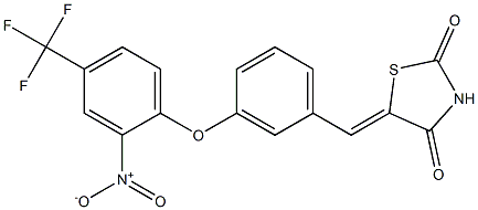 5-((Z)-{3-[2-nitro-4-(trifluoromethyl)phenoxy]phenyl}methylidene)-1,3-thiazolane-2,4-dione