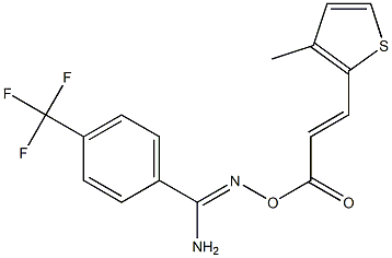 O1-[3-(3-methyl-2-thienyl)acryloyl]-4-(trifluoromethyl)benzene-1-carbohydroximamide 结构式