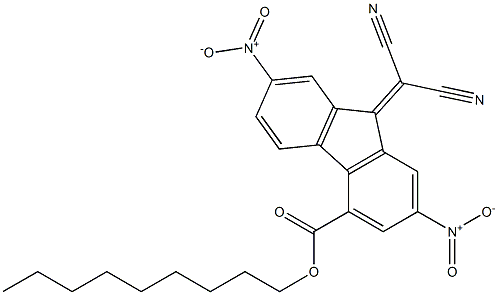 nonyl 9-(dicyanomethylidene)-2,7-dinitro-9H-fluorene-4-carboxylate,,结构式