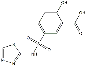 2-hydroxy-4-methyl-5-(1,3,4-thiadiazol-2-ylsulfamoyl)benzoic acid